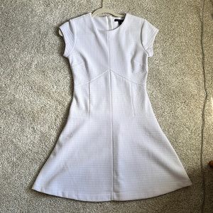 Banana Republic A Line white waffle texture dress